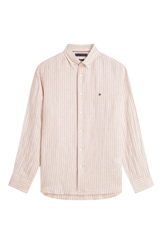 Chemise regular en lin - Marron