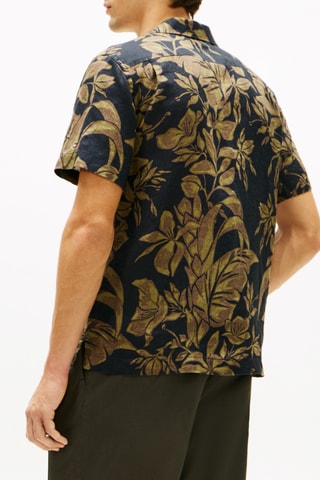 Chemise regular en lin - Bleu nuit