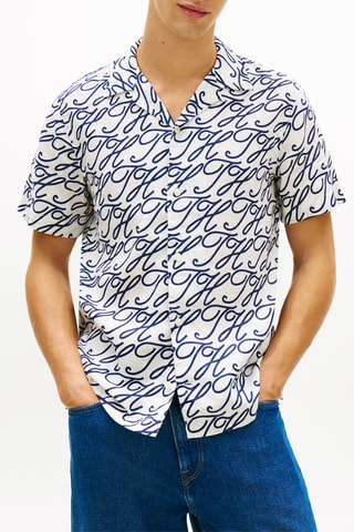 Chemise regular en lin - Blanc
