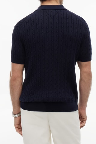 Polo regular en coton biologique - Bleu marine