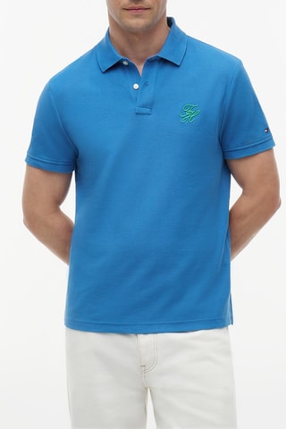 Polo regular en coton biologique - Ciel