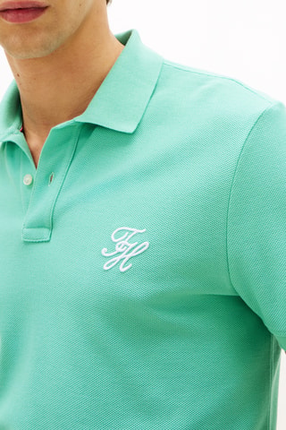 Polo regular en coton biologique - Vert d’eau