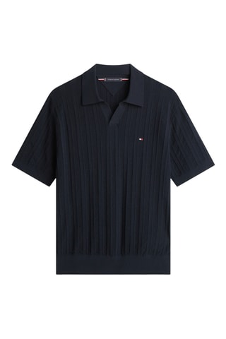 Polo relaxed en coton biologique - Bleu nuit