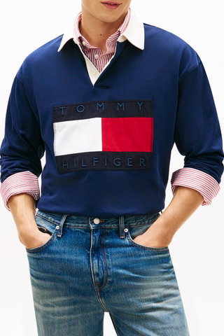 Polo relaxed - Bleu marine