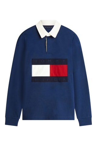 Polo relaxed - Bleu marine
