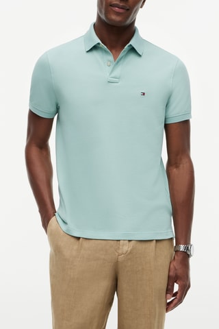 Polo regular en coton biologique - Vert d’eau