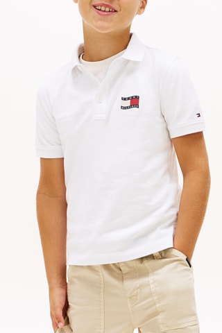 Polo regular - Blanc et rouge
