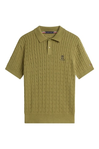 Polo regular en coton biologique - Vert olive