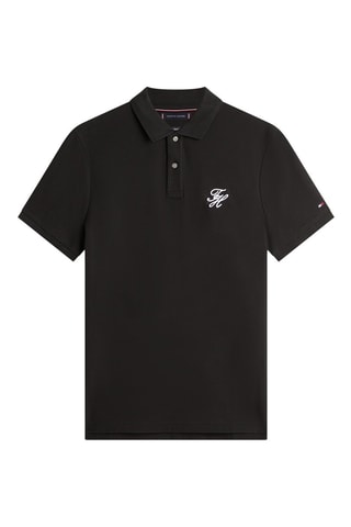 Polo regular en coton biologique - Noir