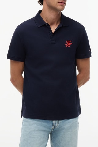 Polo regular en coton biologique - Bleu nuit