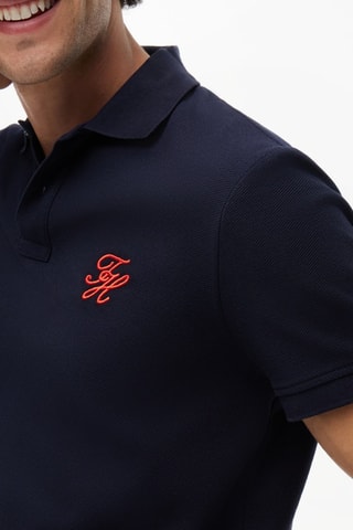Polo regular en coton biologique - Bleu nuit