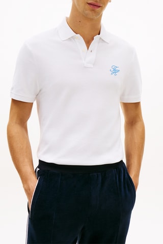 Polo regular en coton biologique - Blanc