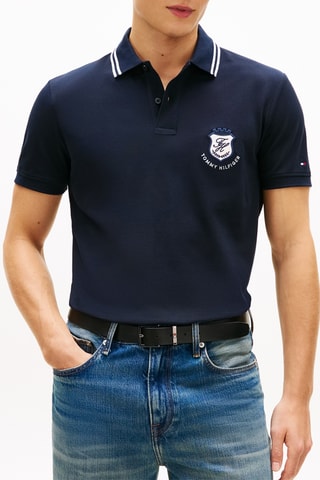Polo regular en coton biologique - Bleu nuit