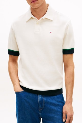 Polo relaxed en coton biologique - Ivoire