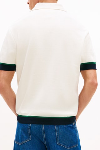 Polo relaxed en coton biologique - Ivoire