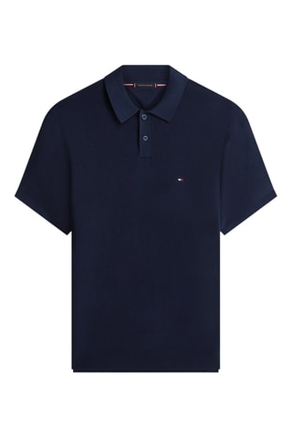 Polo relaxed en coton biologique - Bleu marine