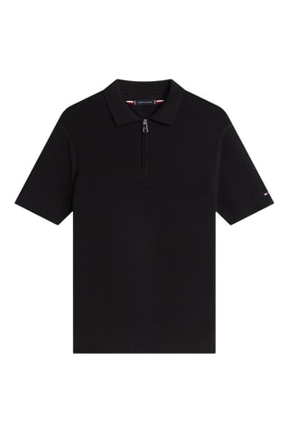 Polo regular en coton biologique - Noir
