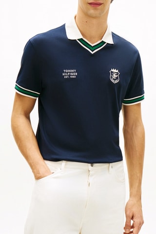 Polo relaxed - Bleu marine