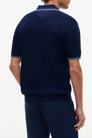 Polo regular en coton biologique - Bleu marine
