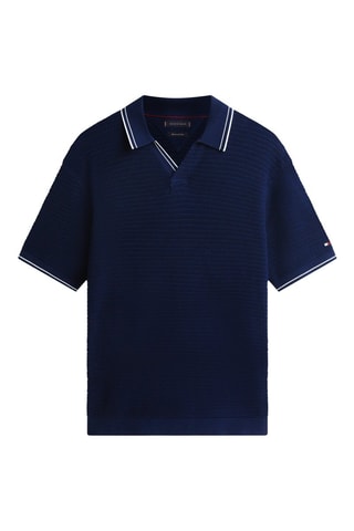 Polo regular en coton biologique - Bleu marine