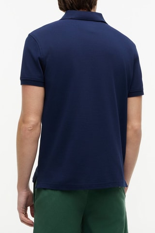 Polo regular en coton biologique - Bleu marine
