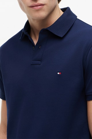 Polo regular en coton biologique - Bleu marine