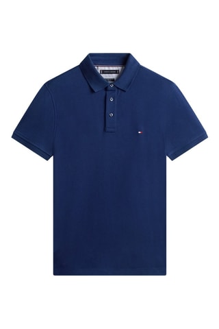 Polo slim en coton biologique - Bleu marine