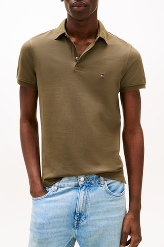 Polo slim en coton biologique - Kaki