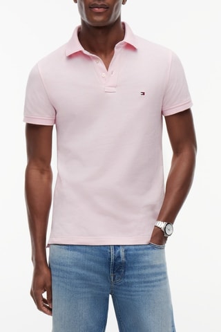Polo slim en coton biologique - Rose