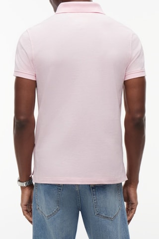 Polo slim en coton biologique - Rose