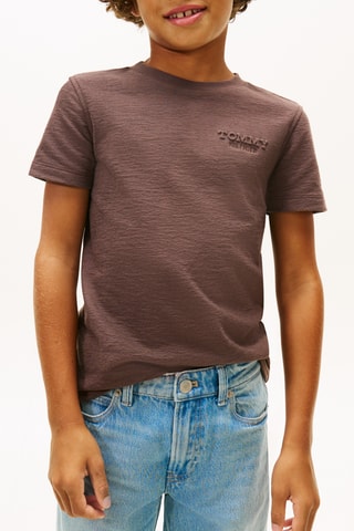 T-shirt en coton biologique - Marron