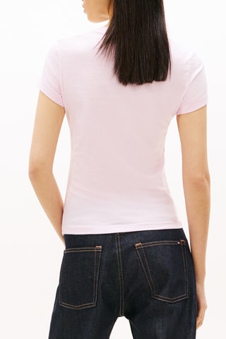 T-shirt slim - Rose poudré