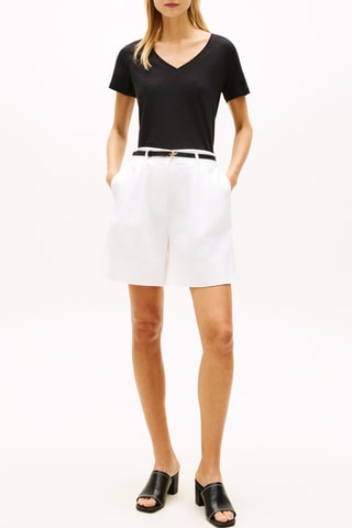 T-shirt en lin - Noir