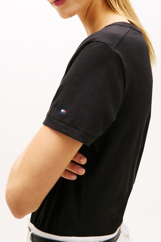 T-shirt en lin - Noir