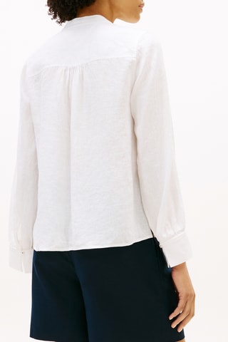 Blouse relaxed en lin - Blanc