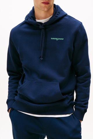 Sweat à capuche regular - Bleu nuit