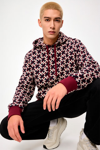 Sweat à capuche - Bordeaux