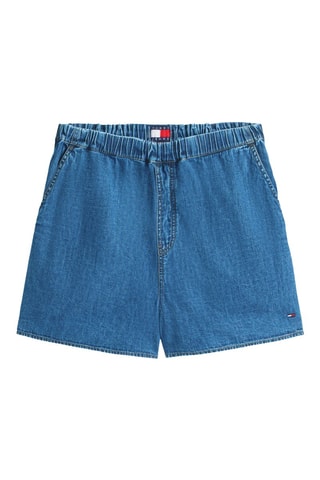 Short loose taille haute en jean - Bleu
