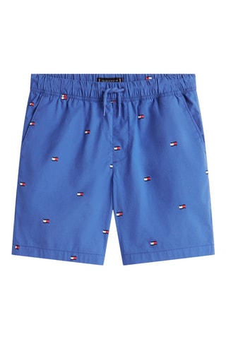 Short relaxed en coton biologique - Bleu