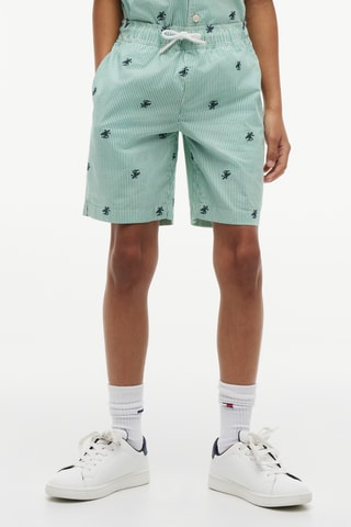 Short relaxed en coton biologique - Vert clair