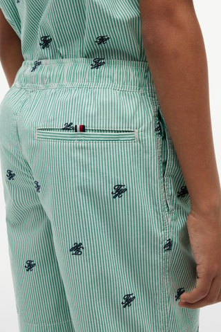 Short relaxed en coton biologique - Vert clair