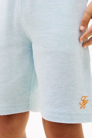 Short en jean - Ciel et moutarde