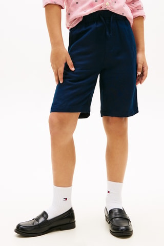 Bermuda relaxed en lin - Bleu marine
