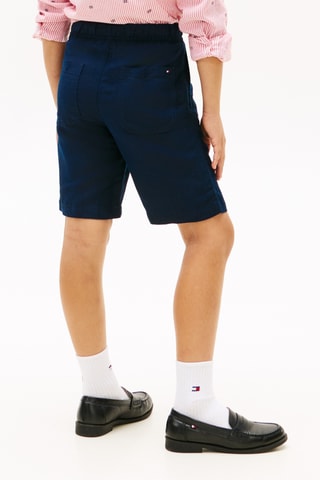 Bermuda relaxed en lin - Bleu marine