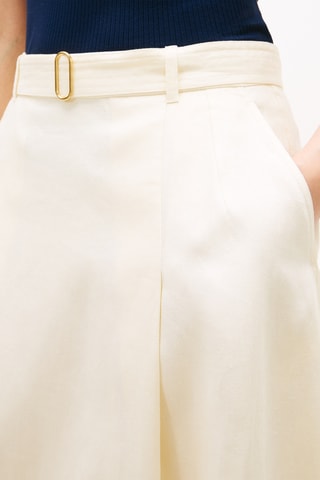 Jupe midi en lin - Beige