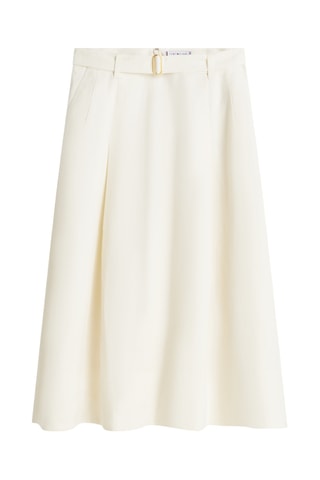 Jupe midi en lin - Beige