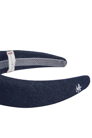 Serre-tête en jean - Bleu marine