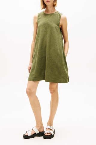 Robe trapèze en lin biologique - Vert