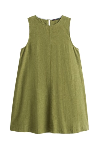 Robe trapèze en lin biologique - Vert