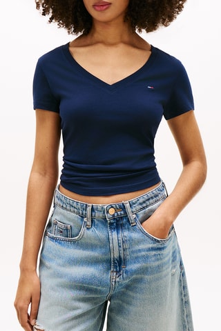 3 t-shirts regular - Noir et bleu marine